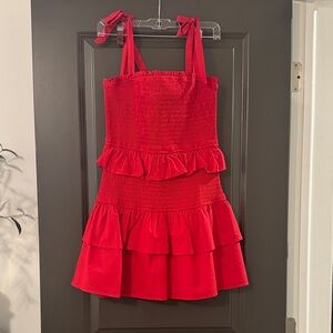 Le Lis Red Tiered Dress